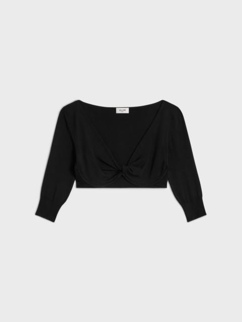 CELINE draped crop top in silk