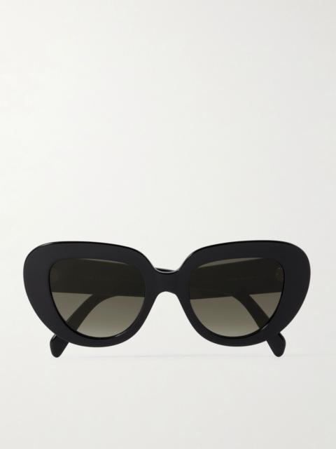 CELINE Oversized butterfly-frame acetate sunglasses Black