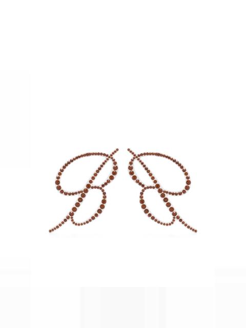 logo crystal-embellished earring