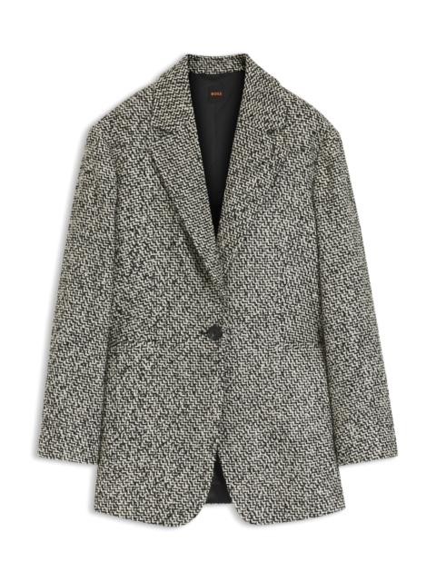 BOSS OVERSIZED-FIT BLAZER WITH STRUCTURED PATTERN
