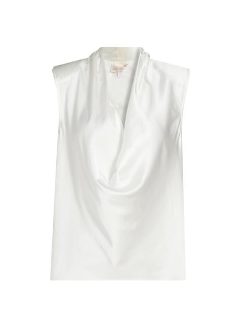 RAMY BROOK Women's Gregory Stretch-Silk Cowlneck Sleeveless Top - Ivory