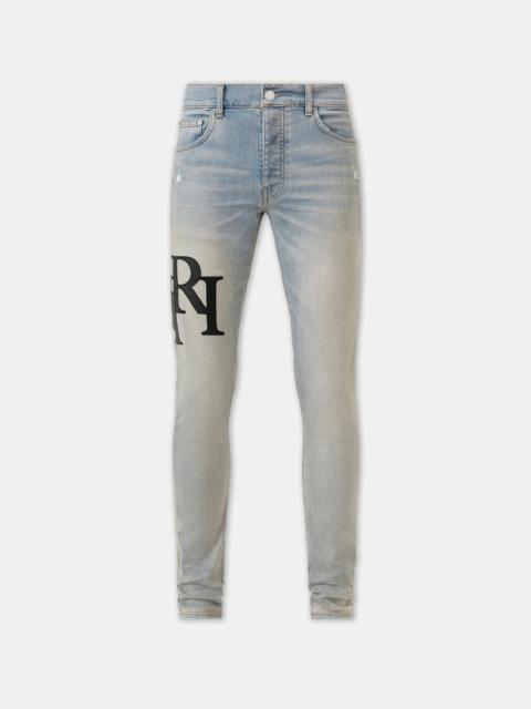 AMIRI STAGGERED LOGO SKINNY JEAN