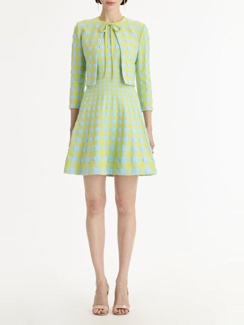 Oscar de la Renta Gingham Cardigan