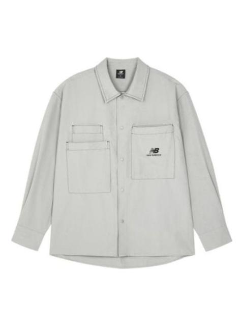 New Balance New Balance Logo Classic Shirt 'Grey Black' AMJ23303-NTP