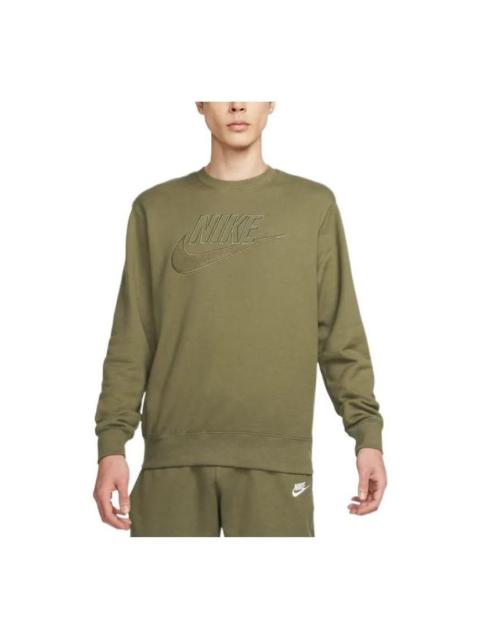 Nike Nike front towelling logo sweatshirt 'Olive' DQ4584-222