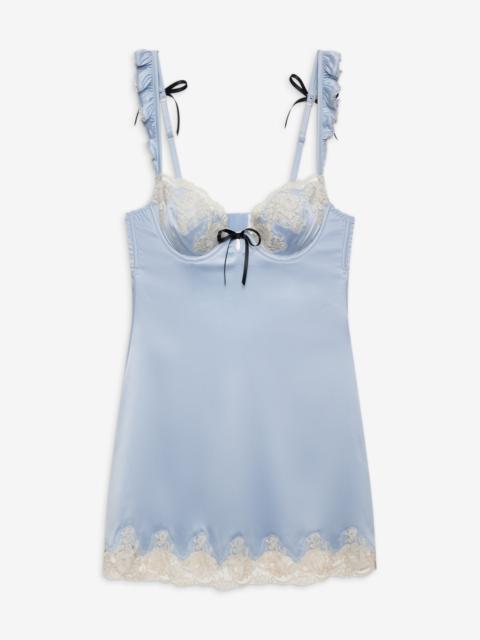For Love & Lemons Sweetheart Satin Slip Dress