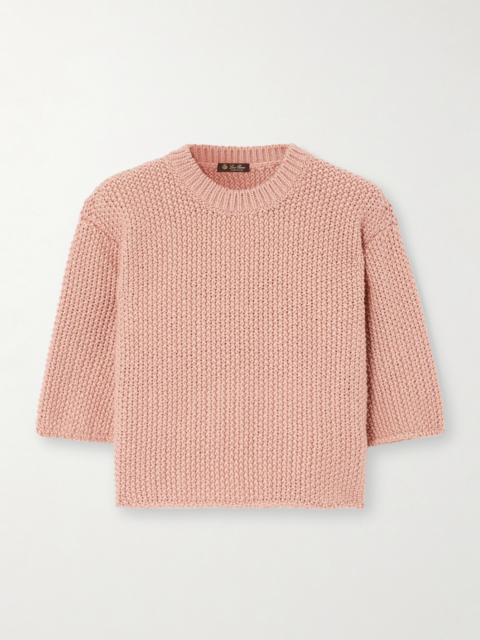 Loro Piana Boccioleto Crocheted Mohair-blend Sweater