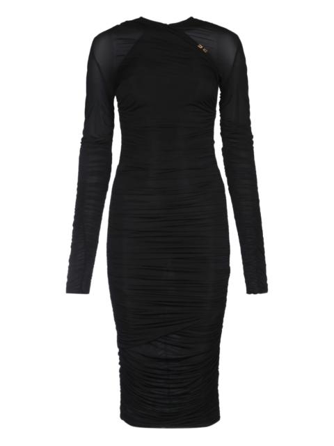 ELISABETTA FRANCHI gathered midi dress