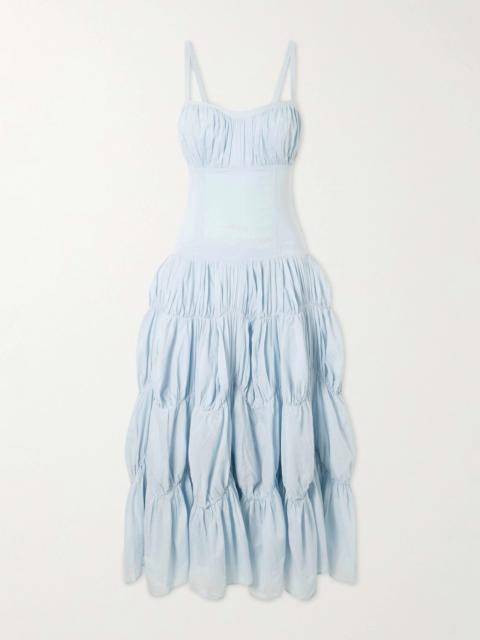 ULLA JOHNSON Emmalina Cotton Midi Dress