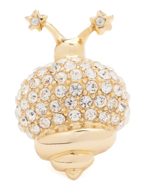 Collina Strada GOLD CLEAR SNAIL RING