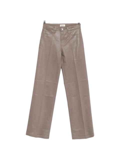 L'AGENCE L'agence Cçayton Coated Wide-leg Jeans