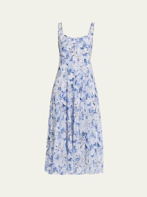 Cinq à Sept Marmo Heirloom Petals Midi Dress
