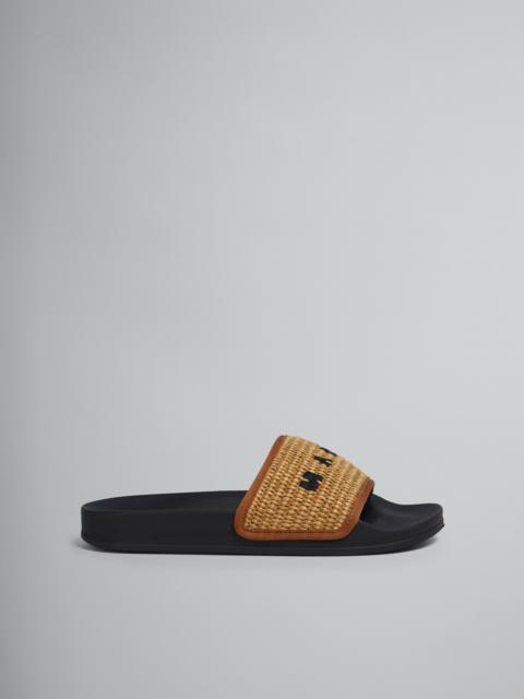 BROWN RAFFIA SANDAL