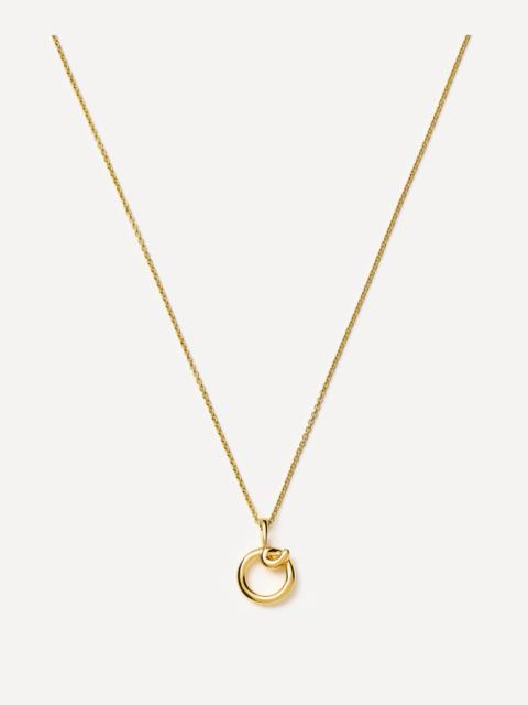 MISSOMA 18ct Gold-Plated Vermeil Silver Curly Molten Mini O Initial Pendant Necklace