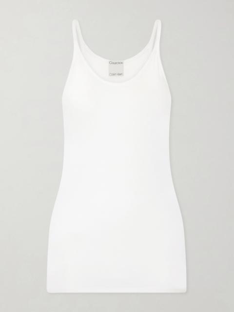Calvin Klein Collection Alicia Cotton-blend Jersey Tank Top