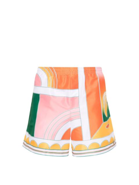 CASABLANCA abstract-print swim shorts