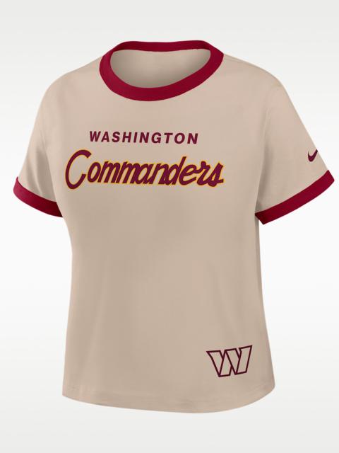 Nike Washington Commanders Rewind Ringer Mod Women's Nike NFL Cropped T-Shirt