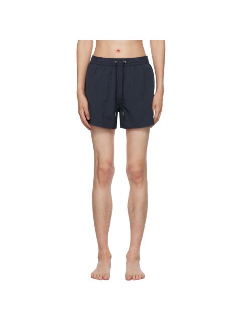 Navy Striped Trim Swim Shorts