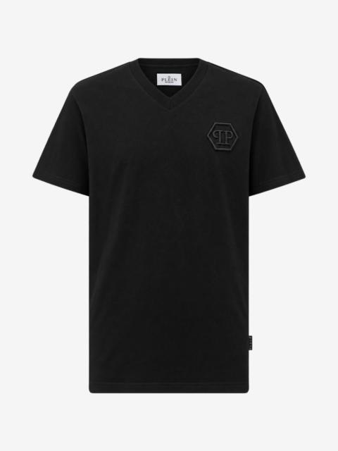 PHILIPP PLEIN V-neck T-shirt embroidery Hexagon