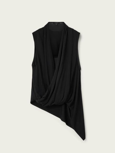 ALLSAINTS ADALINE V-NECK WRAP TOP