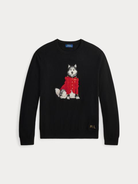 Polo Ralph Lauren Dog-Intarsia Cashmere Sweater