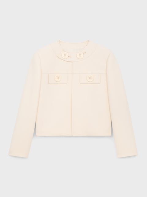 CELINE brompton jacket in wool silk gabardine
