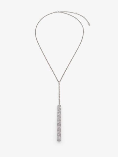 Alexander McQueen Jewelled T-Bar Chain Necklace