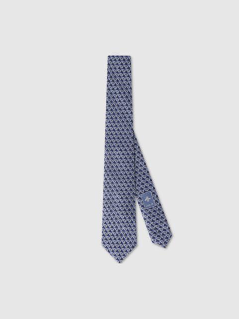 GUCCI Geometric G silk jacquard tie