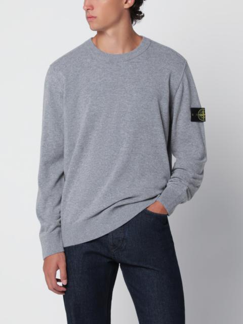 Stone Island Grey mélange crewneck sweater in wool