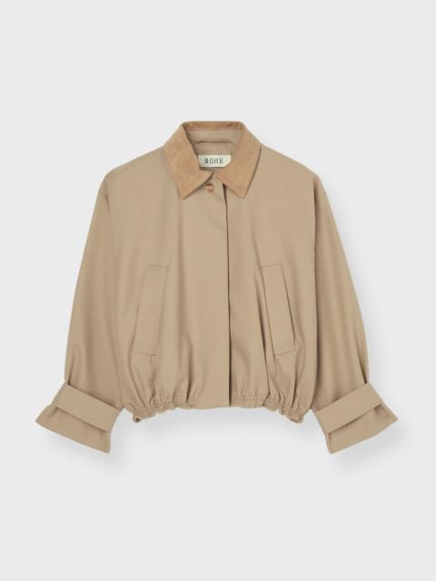 RÓHE Jacket Suede Collar Blouson Sand