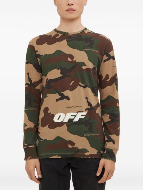 camouflage-print long sleeve T-shirt