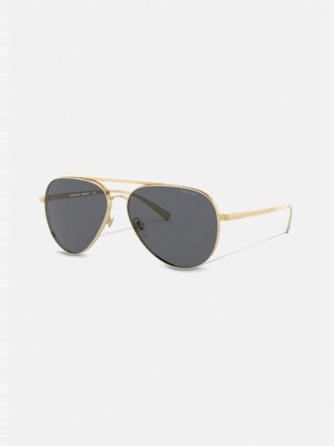 VERSACE Greca Pilot Sunglasses