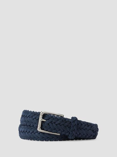 Ralph Lauren Men's Braided Suede Belt - Racing Navy