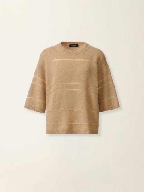 FABIANA FILIPPI Striped Platinum and mohair sweater