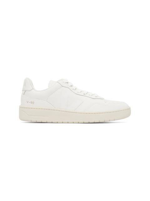 VEJA White V-90 Leather Sneakers