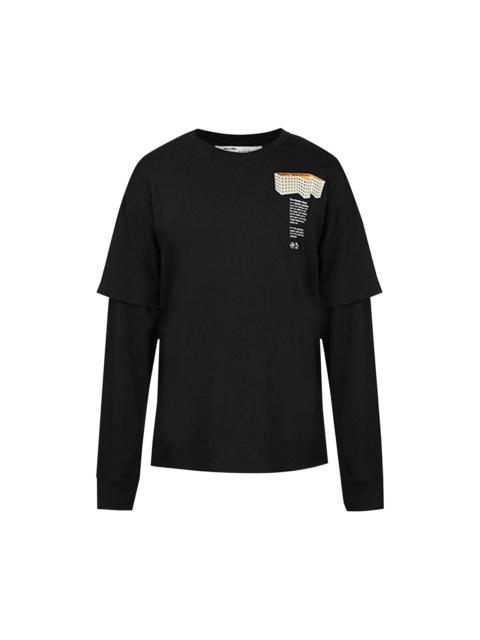 Off-White Building Double Sleeve Tee 'Black Multi Color'