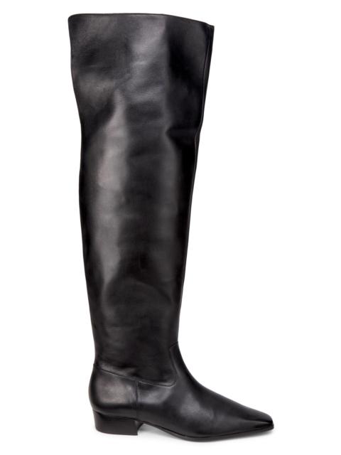 SCHUTZ Women's Helena Over-The-Knee Leather Boots - Black
