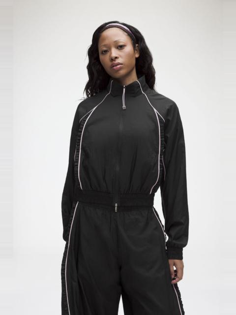 GANNI RUFFLE-TRIM TEXTURED JACKET