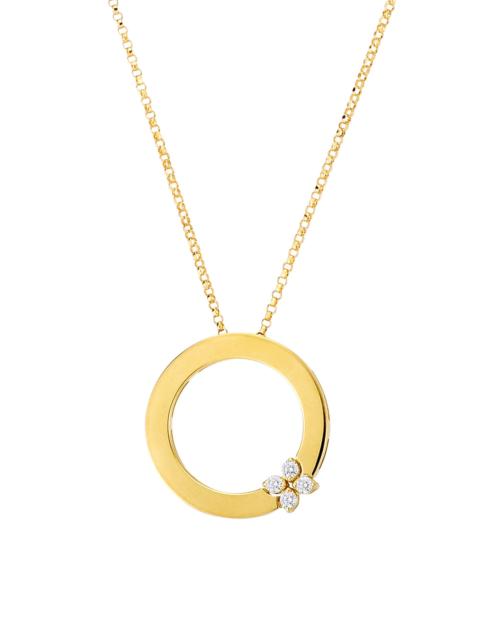 ROBERTO COIN Women's Love In Verona 18K Yellow Gold & Diamond Flower Circle Of Life Pendant Necklace - Gold