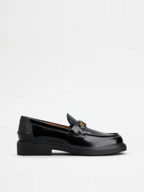 Tod's LOAFERS IN LEATHER - BLACK