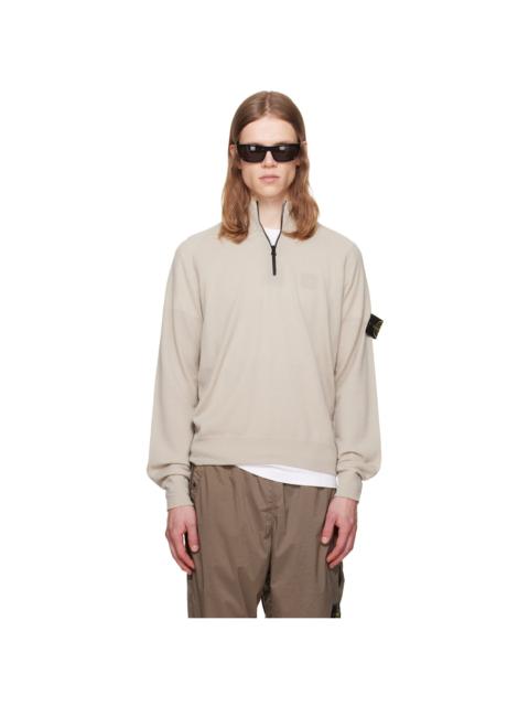 Stone Island Beige 5100008 RWS Wool Polo Sweater