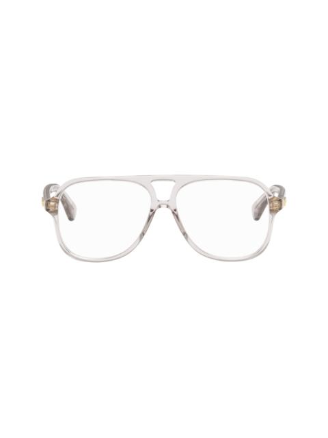 Bottega Veneta Gray Slim Ribbon Glasses
