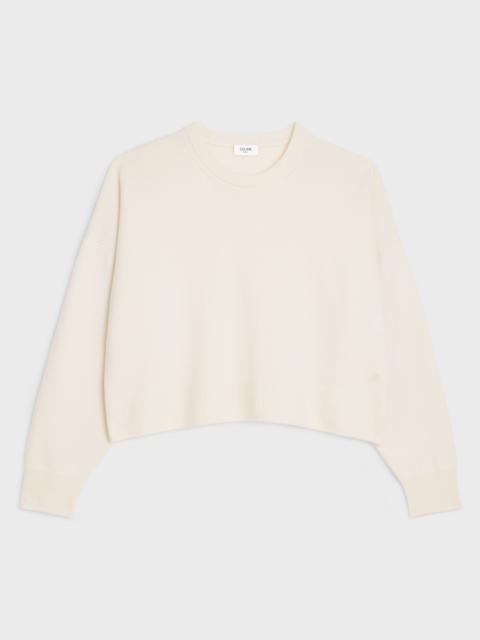 Triomphe cropped sweater in heritage cashmere