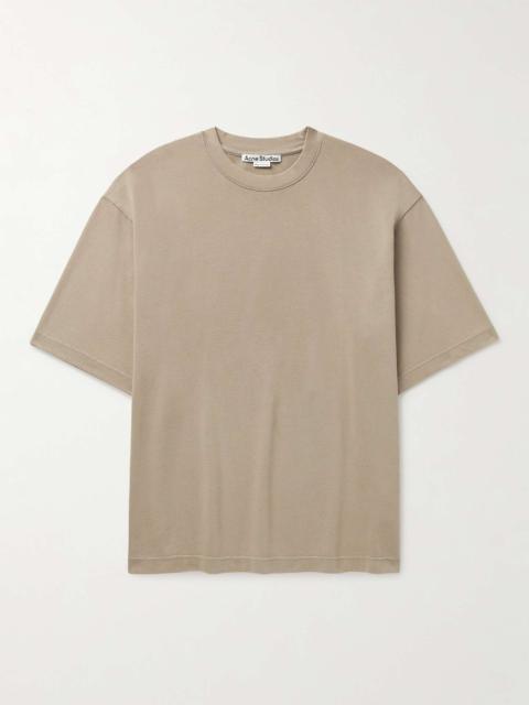 Extorr Logo-Appliquéd Garment-Dyed Cotton-Jersey T-Shirt