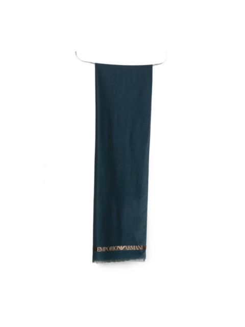 EMPORIO ARMANI Logo wool blend scarf