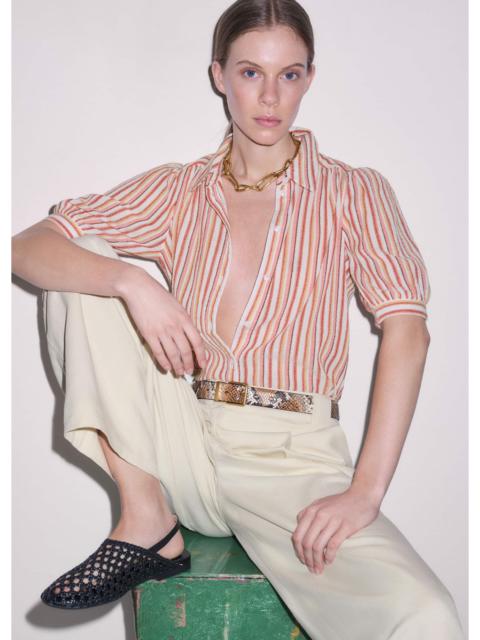 ME+EM Cotton Stripe Summer Blouse
