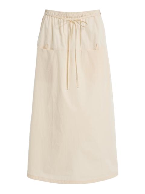 DEIJI STUDIOS Loop Pocket Cotton Maxi Skirt white