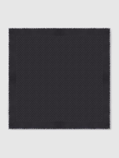GUCCI GG silk wool lamé shawl