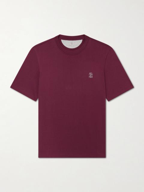 Brunello Cucinelli Logo-Print Cotton-Jersey T-Shirt