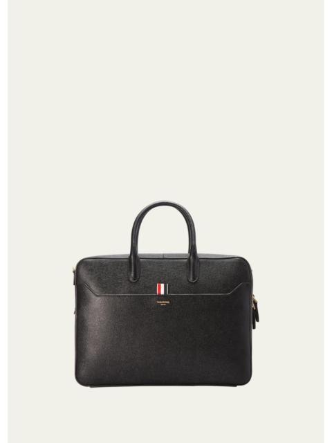 Thom Browne Men's Pebble Leather Business Briefcase Bag